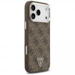 Husa Guess 4G Triangle Logo cu MagSafe compatibila cu iPhone 18 Pro Max / 17 Pro Max, Brown / Silver 5 - lerato.ro