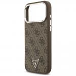 Husa Guess 4G Triangle Logo cu MagSafe compatibila cu iPhone 18 Pro Max / 17 Pro Max, Brown / Silver 7 - lerato.ro