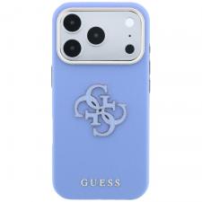 Huse si carcase iPhone 18 Pro, Husa Guess Grained Big Resin Logo compatibila cu iPhone 18 Pro / 17 Pro, Albastru, lerato.ro