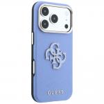 Husa Guess Grained Big Resin Logo compatibila cu iPhone 18 Pro / 17 Pro, Albastru 5 - lerato.ro