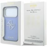 Husa Guess Grained Big Resin Logo compatibila cu iPhone 18 Pro Max / 17 Pro Max, Albastru 9 - lerato.ro
