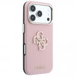 Husa Guess Grained Big Resin Logo compatibila cu iPhone 18 Pro Max / 17 Pro Max, Roz 5 - lerato.ro