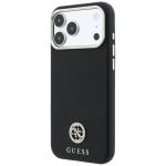 Husa Guess Grained Round Strass Logo cu MagSafe compatibila cu iPhone 18 Pro Max / 17 Pro Max, Negru 3 - lerato.ro