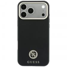 Huse si carcase iPhone 18 Pro Max, Husa Guess Grained Round Strass Logo cu MagSafe compatibila cu iPhone 18 Pro Max / 17 Pro Max, Negru, lerato.ro