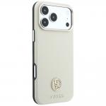 Husa Guess Round Strass Logo cu MagSafe compatibila cu iPhone 18 Pro / 17 Pro, Bej 5 - lerato.ro