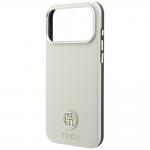 Husa Guess Round Strass Logo cu MagSafe compatibila cu iPhone 18 Pro / 17 Pro, Bej 7 - lerato.ro
