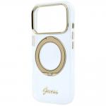 Husa Guess IML Ring Stand 360 Script Metal Logo cu MagSafe compatibila cu iPhone 18 Pro / 17 Pro, Transparent 7 - lerato.ro