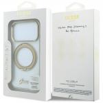 Husa Guess IML Ring Stand 360 Script Metal Logo cu MagSafe compatibila cu iPhone 18 Pro / 17 Pro, Transparent 9 - lerato.ro