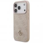 Husa Guess 4G Small Classic Logo cu MagSafe compatibila cu iPhone 18 Pro / 17 Pro, Roz 3 - lerato.ro