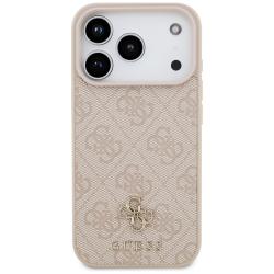 Husa Guess 4G Small Classic Logo cu MagSafe compatibila cu iPhone 18 Pro / 17 Pro, Roz