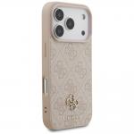 Husa Guess 4G Small Classic Logo cu MagSafe compatibila cu iPhone 18 Pro / 17 Pro, Roz 5 - lerato.ro