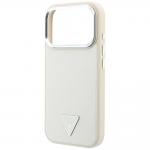 Husa Guess Grained Triangle Logo cu MagSafe compatibila cu iPhone 18 Pro / 17 Pro, Bej 7 - lerato.ro