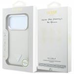Husa Guess Grained Triangle Logo cu MagSafe compatibila cu iPhone 18 Pro / 17 Pro, Bej 9 - lerato.ro