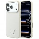 Husa Guess Grained Triangle Logo cu MagSafe compatibila cu iPhone 18 Pro Max / 17 Pro Max, Bej 4 - lerato.ro