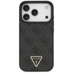 Husa Guess Leather 4G Triangle Strass cu MagSafe compatibila cu iPhone 18 Pro / 17 Pro, Negru 2 - lerato.ro