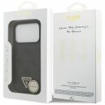 Husa Guess Leather 4G Triangle Strass cu MagSafe compatibila cu iPhone 18 Pro / 17 Pro, Negru 9 - lerato.ro