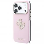 Husa Guess Smooth and Big Strass Logo compatibila cu iPhone 18 Pro Max / 17 Pro Max, Roz 3 - lerato.ro