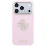 Husa Guess Smooth and Big Strass Logo compatibila cu iPhone 18 Pro Max / 17 Pro Max, Roz 2 - lerato.ro