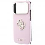 Husa Guess Smooth and Big Strass Logo compatibila cu iPhone 18 Pro Max / 17 Pro Max, Roz 7 - lerato.ro