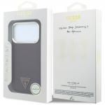 Husa Guess Grained Triangle Logo cu MagSafe compatibila cu iPhone 18 Pro Max / 17 Pro Max, Burgundy 9 - lerato.ro
