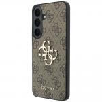 Carcasa Guess Leather 4G Metal Logo compatibila cu Samsung Galaxy S26 FE, Maro 3 - lerato.ro