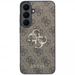 Carcasa Guess Leather 4G Metal Logo compatibila cu Samsung Galaxy S26 FE, Maro 2 - lerato.ro