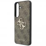 Carcasa Guess Leather 4G Metal Logo compatibila cu Samsung Galaxy S26 FE, Maro 7 - lerato.ro