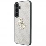 Carcasa Guess Leather 4G Metal Logo compatibila cu Samsung Galaxy S26 FE, Roz 3 - lerato.ro