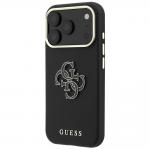 Husa Guess Grained Big Resin Logo compatibila cu iPhone 18 Pro Max / 17 Pro Max, Negru 3 - lerato.ro