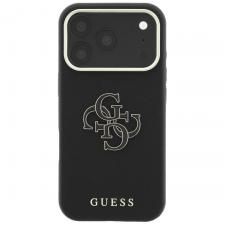 Husa Guess Grained Big Resin Logo compatibila cu iPhone 18 Pro Max / 17 Pro Max, Negru