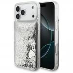 Husa Guess Liquid Glitter 4G Charms compatibila cu iPhone 18 Pro / 17 Pro, Silver 4 - lerato.ro