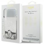 Husa Guess Liquid Glitter 4G Charms compatibila cu iPhone 18 Pro / 17 Pro, Silver 9 - lerato.ro