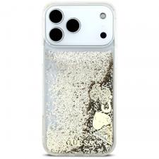 Husa Guess Liquid Glitter 4G Charms compatibila cu iPhone 18 Pro / 17 Pro, Gold