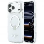Husa Guess Metal Outline cu MagSafe compatibila cu iPhone 18 Pro Max / 17 Pro Max, Silver 4 - lerato.ro