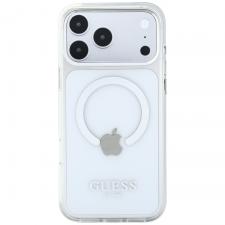 Husa Guess Metal Outline cu MagSafe compatibila cu iPhone 18 Pro Max / 17 Pro Max, Silver