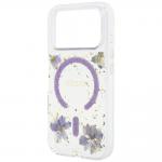 Husa Guess Resin Flowers Glitter cu MagSafe compatibila cu iPhone 18 Pro Max / 17 Pro Max, Mov 7 - lerato.ro