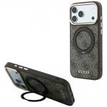 Husa Guess Ring Stand 360 4G Classic Logo cu MagSafe compatibila cu iPhone 18 Pro Max / 17 Pro Max, Maro 4 - lerato.ro