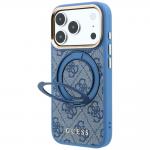 Husa Guess Ring Stand 360 4G Classic Logo cu MagSafe compatibila cu iPhone 18 Pro Max / 17 Pro Max, Albastru 3 - lerato.ro