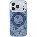 Husa Guess Ring Stand 360 4G Classic Logo cu MagSafe compatibila cu iPhone 18 Pro Max / 17 Pro Max, Albastru 2 - lerato.ro