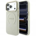 Husa Guess Saffiano Peony and Ring cu MagSafe compatibila cu iPhone 18 Pro Max / 17 Pro Max, Bej 4 - lerato.ro