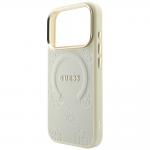 Husa Guess Saffiano Peony and Ring cu MagSafe compatibila cu iPhone 18 Pro Max / 17 Pro Max, Bej 7 - lerato.ro