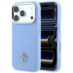 Husa Guess Saffiano Small 4G Classic Logo cu MagSafe compatibila cu iPhone 18 Pro / 17 Pro, Albastru 4 - lerato.ro