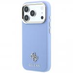 Husa Guess Saffiano Small 4G Classic Logo cu MagSafe compatibila cu iPhone 18 Pro / 17 Pro, Albastru 3 - lerato.ro