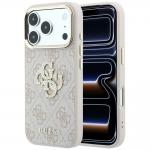 Husa Guess 4G Big Strass Logo compatibila cu iPhone 18 Pro Max / 17 Pro Max, Roz 4 - lerato.ro