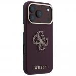 Husa Guess Grained Big Resin Logo compatibila cu iPhone 18 Pro / 17 Pro, Burgundy 5 - lerato.ro