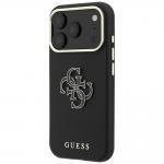 Husa Guess Grained Big Resin Logo compatibila cu iPhone 18 Pro / 17 Pro, Negru 3 - lerato.ro