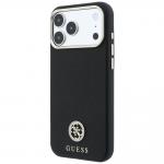 Husa Guess Grained Round Strass Logo cu MagSafe compatibila cu iPhone 18 Pro / 17 Pro, Negru 3 - lerato.ro
