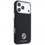 Husa Guess Grained Round Strass Logo cu MagSafe compatibila cu iPhone 18 Pro / 17 Pro, Negru 5 - lerato.ro