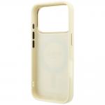Husa Guess Ring Stand 360 Grained Classic Logo cu MagSafe compatibila cu iPhone 18 Pro / 17 Pro, Bej 8 - lerato.ro