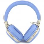 Casti wireless Guess Grained Triangle Gold Logo, ENC, Bluetooth 5.4, Autonomie 26h, USB-C, Albastru 4 - lerato.ro